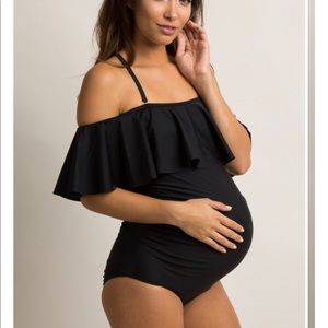 HP 💗 PinkBlush Black Maternity Swimsuit